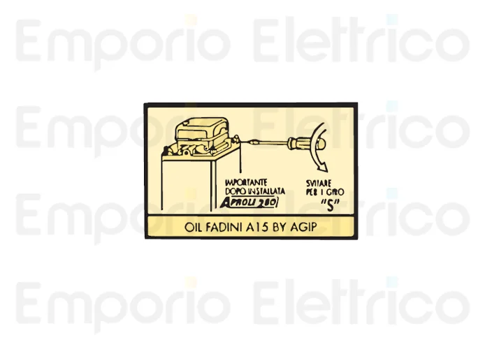fadini spare part instruction sticker for venting for aproli 280 batt 28042