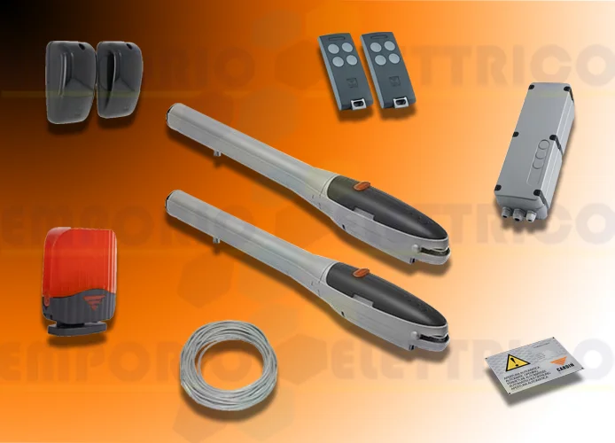 cardin kit per cancelli a battente con anta fino a 2,5m (200kg) 24v kt-blegos