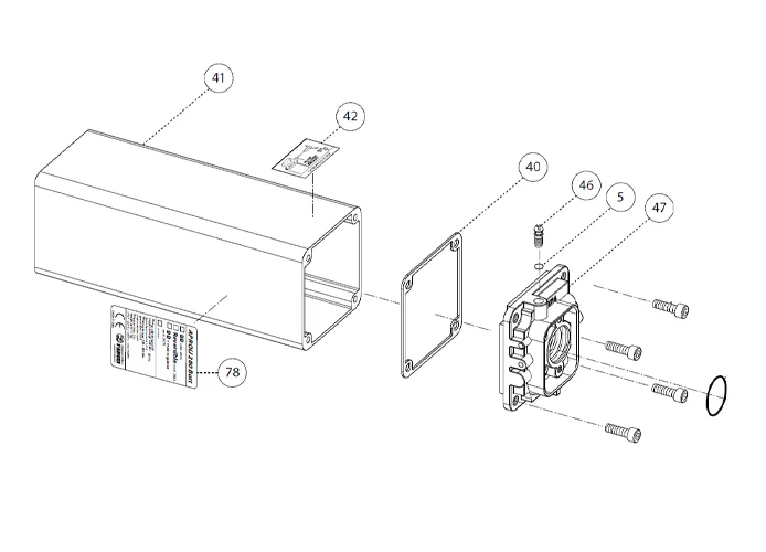 fadini spare part instruction sticker for venting for aproli 280 batt 28042