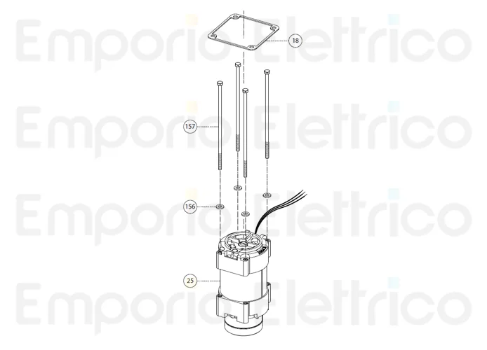 fadini ricambio tirante m5x185 4pz motore/pompa per aproli 480 480157 4
