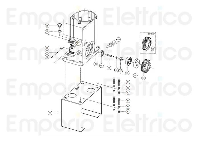 fadini spare part anchorage base mod. 37 for nyota 115 - nyota 115 evo 11541