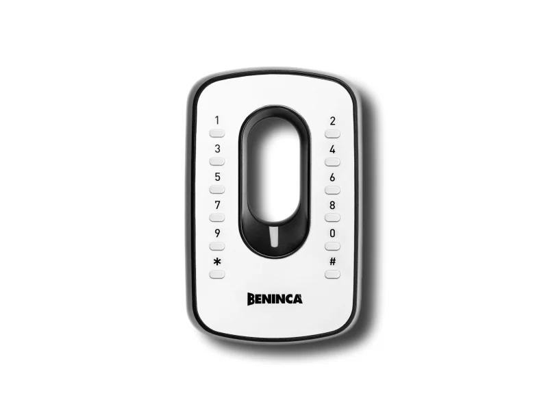 beninca wireless digital keypad aluminium casing triple coding ip54 iri.kpad 9760033