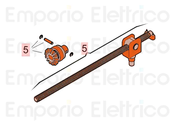 faac spare part endless screw group s418 63003355