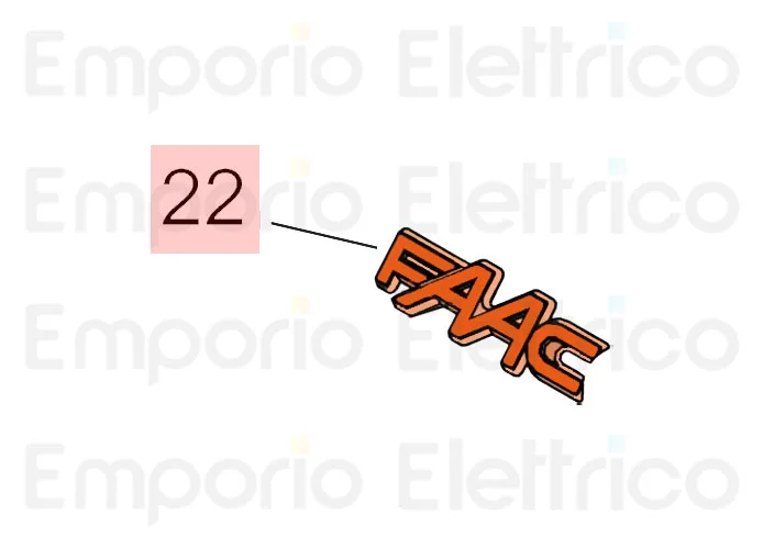 faac ricambio gruppo targhetta logo faac 2003 7324745