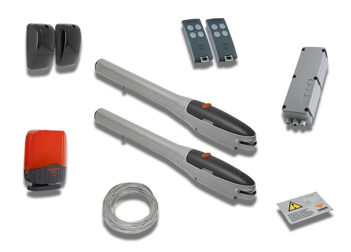 cardin kit per cancelli a battente con anta fino a 2,5m (200kg) 24v kt-blegos