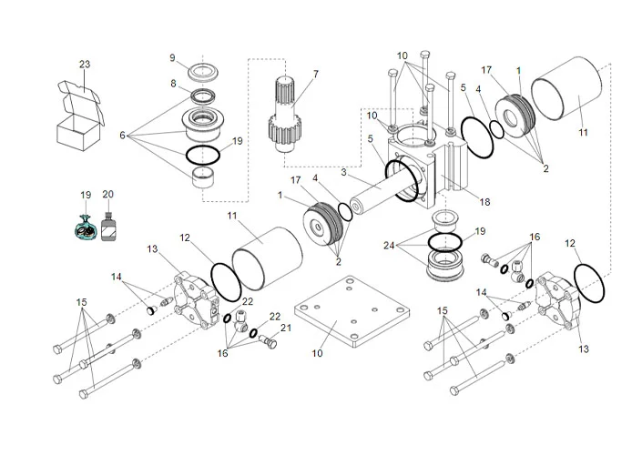 faac jack motor spare parts page 750 180° cp