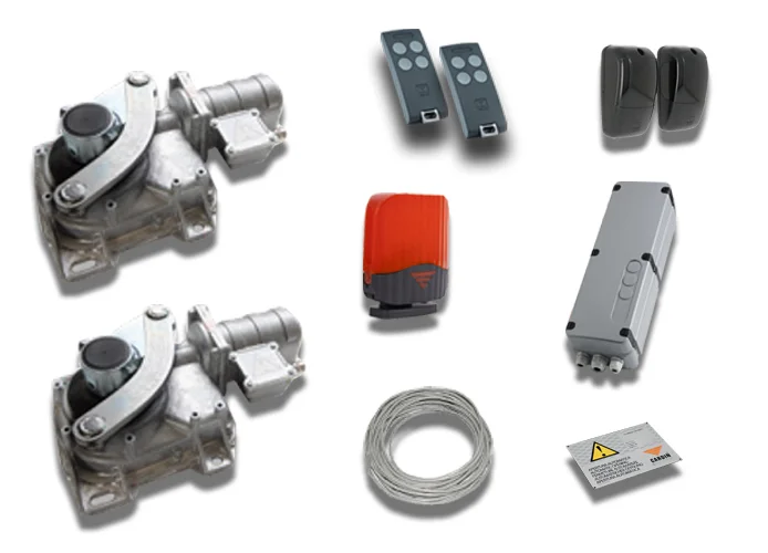 cardin kit motori interrati per cancelli a battente 24v kt-hlxcore24cc