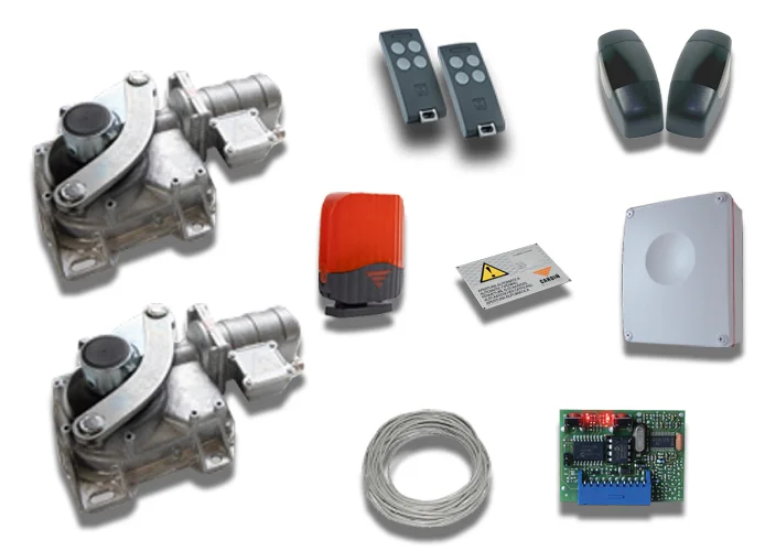 cardin kit motori interrati per cancelli a battente 24v kt-hlxcore24t