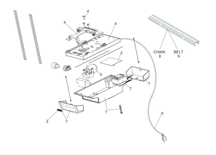 faac spare parts page for motor d1000