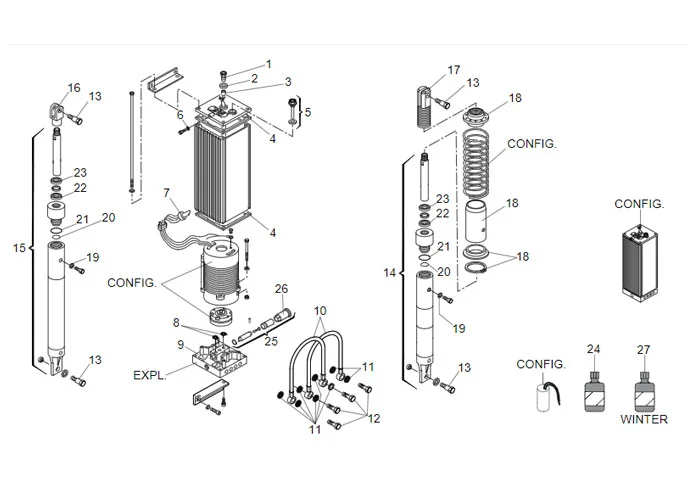 faac spare parts page for barriers 642/40 r