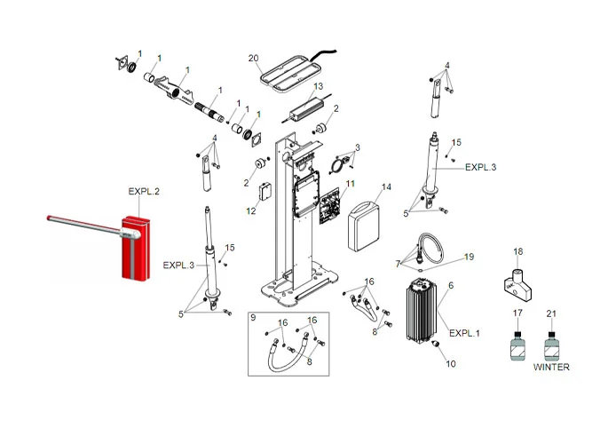faac spare parts page for barriers b680h