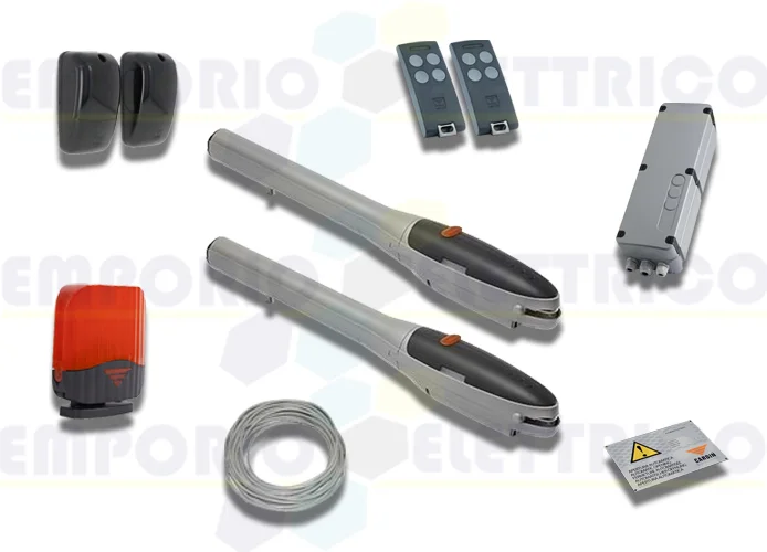 cardin kit per cancelli a battente con anta fino a 2,5m (200kg) 24v kt-blegos